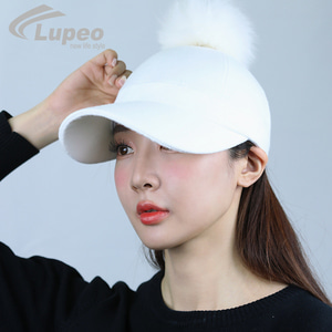 루페오 여성 골프 가을 겨울 폭스 방울 캡 모자
